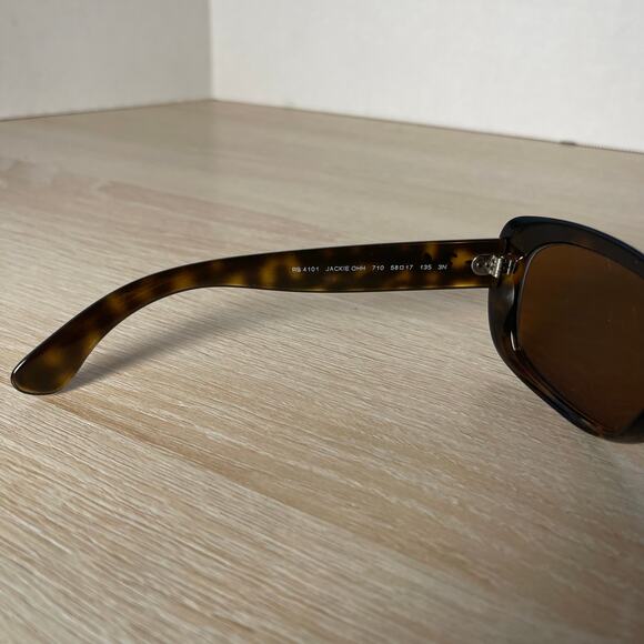 Ray-Ban JACKIE OHH RB4101 710 Cat Eye Tortoise Italy FRAMES ONLY 58-17-135 - Picture 4 of 8